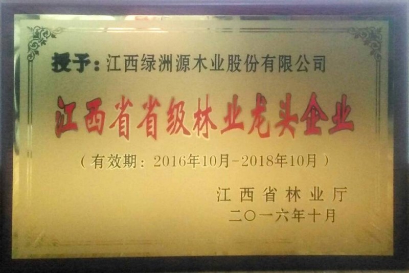 绿洲源股份荣获省级林业龙头企业称号